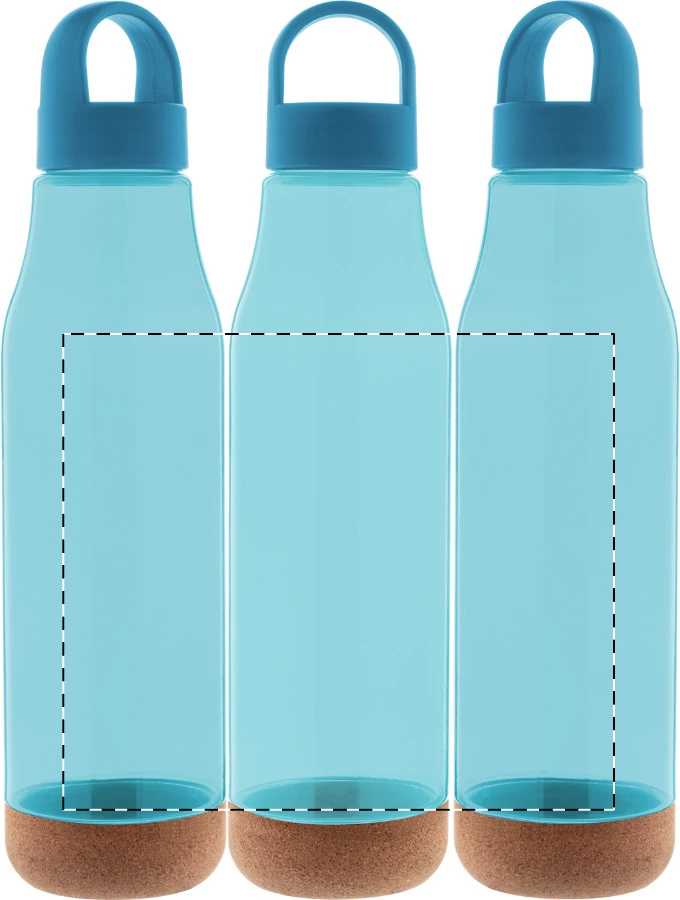 Cortex RPET fľaša – light blue – tlačová plocha – Celoplošná potlač – rotačná sieťotlač