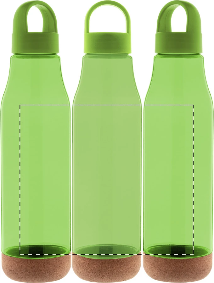 Cortex RPET fľaša – green – tlačová plocha – Celoplošná potlač – rotačná sieťotlač