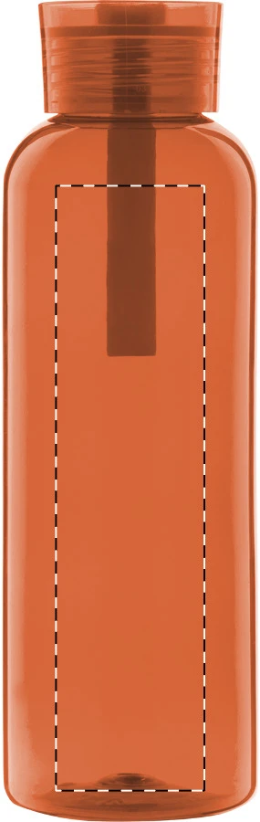 Resip RPET fľaša – orange – tlačová plocha – Predná strana