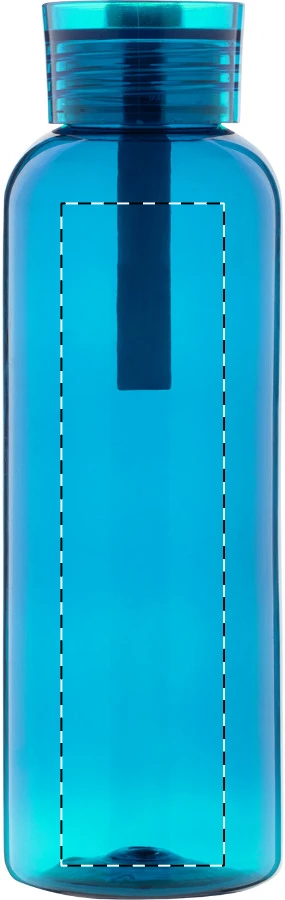 Resip RPET fľaša – light blue – tlačová plocha – Predná strana