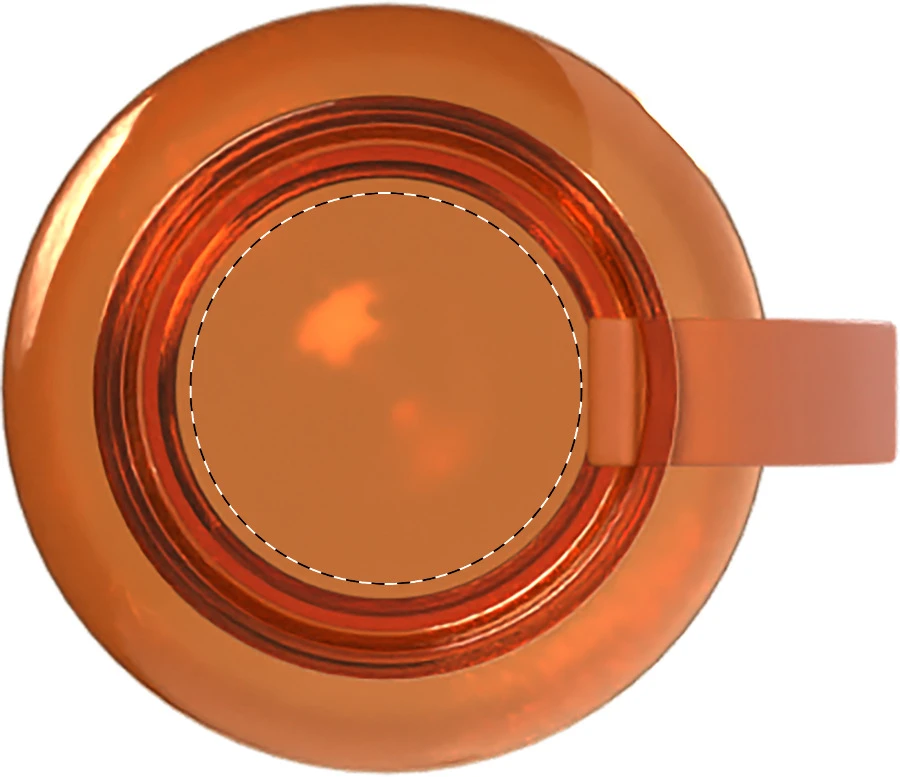 Resip RPET fľaša – orange – tlačová plocha – Čiapka