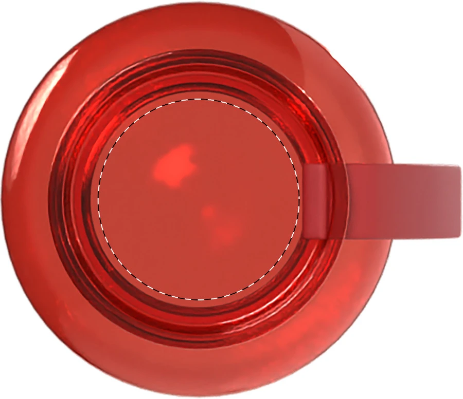 Resip RPET fľaša – red – tlačová plocha – Čiapka