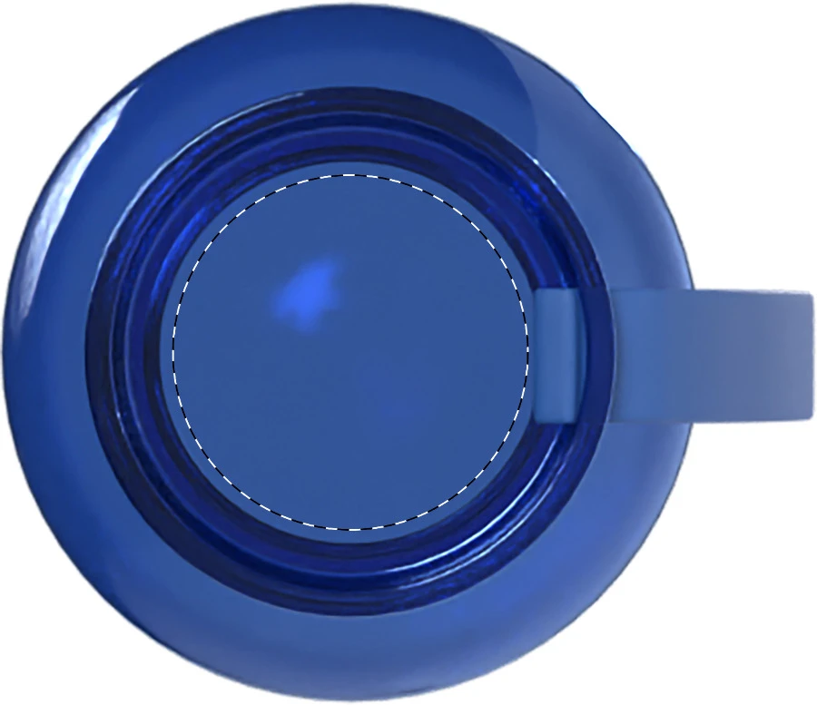 Resip RPET fľaša – blue – tlačová plocha – Čiapka