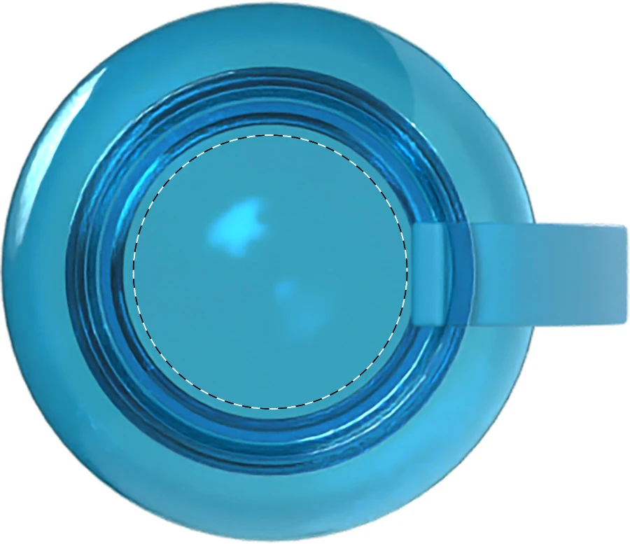 Resip RPET fľaša – light blue – tlačová plocha – Čiapka