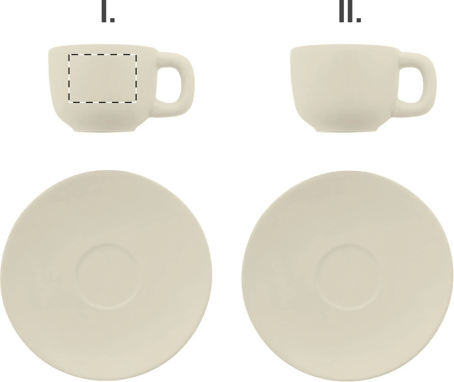 Caturra sada šálok na espresso – natural – tlačová plocha – Šálka 1 - pre praváka