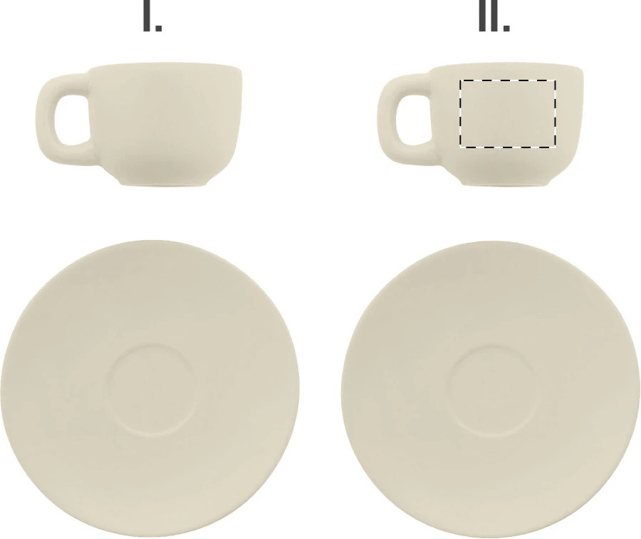 Caturra sada šálok na espresso – natural – tlačová plocha – Šálka 2 - pre ľaváka
