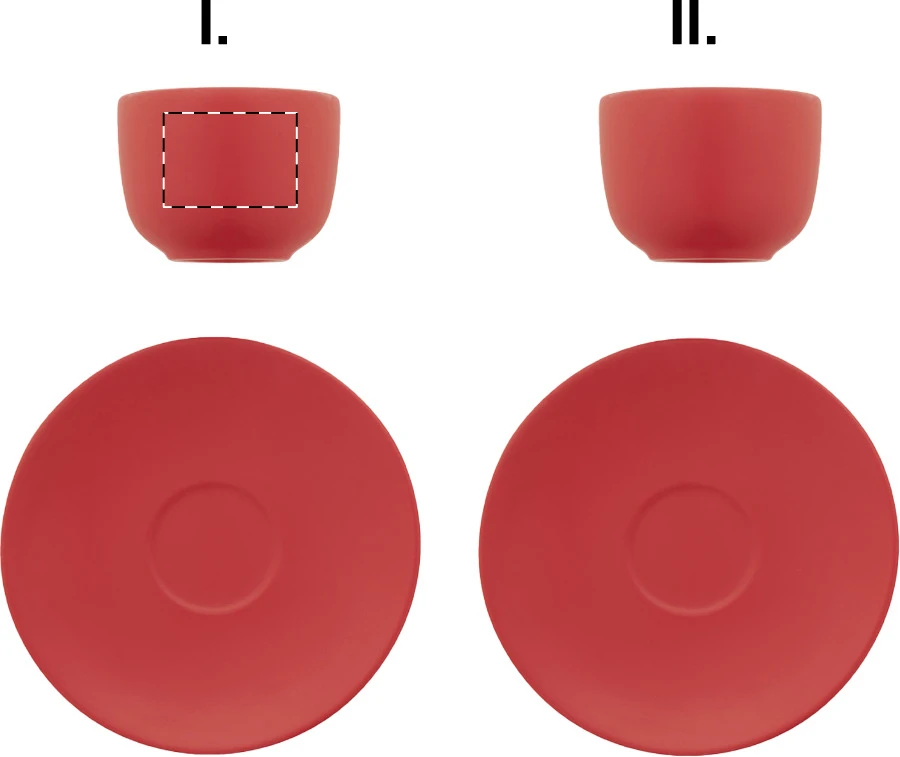 Caturra sada šálok na espresso – red – tlačová plocha – Šálka 1 - naproti uchu