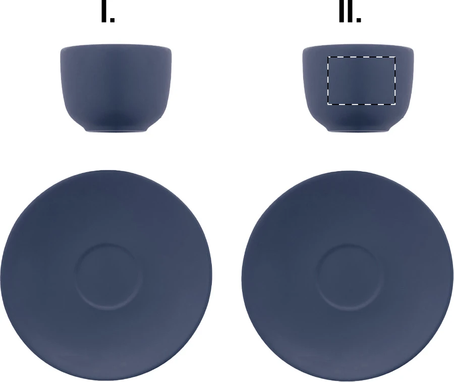 Caturra sada šálok na espresso – dark blue – tlačová plocha – Šálka 2 - naproti uchu