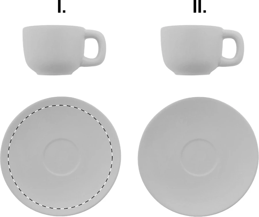 Caturra sada šálok na espresso – white – tlačová plocha – Podšálka 1