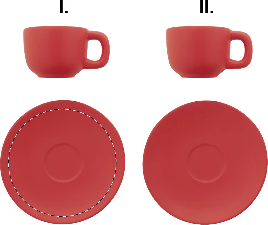Caturra sada šálok na espresso – red – tlačová plocha – Podšálka 1