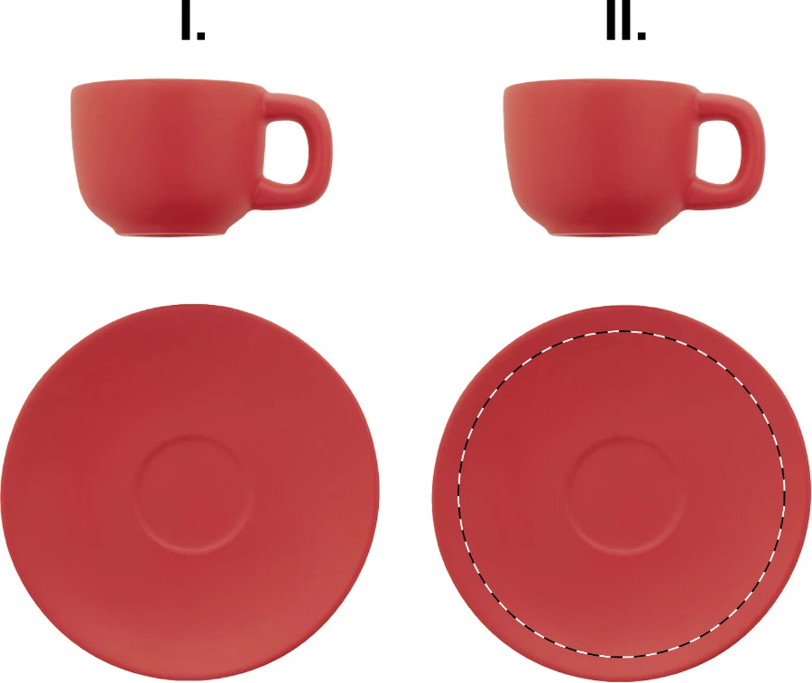 Caturra sada šálok na espresso – red – tlačová plocha – Podšálka 2