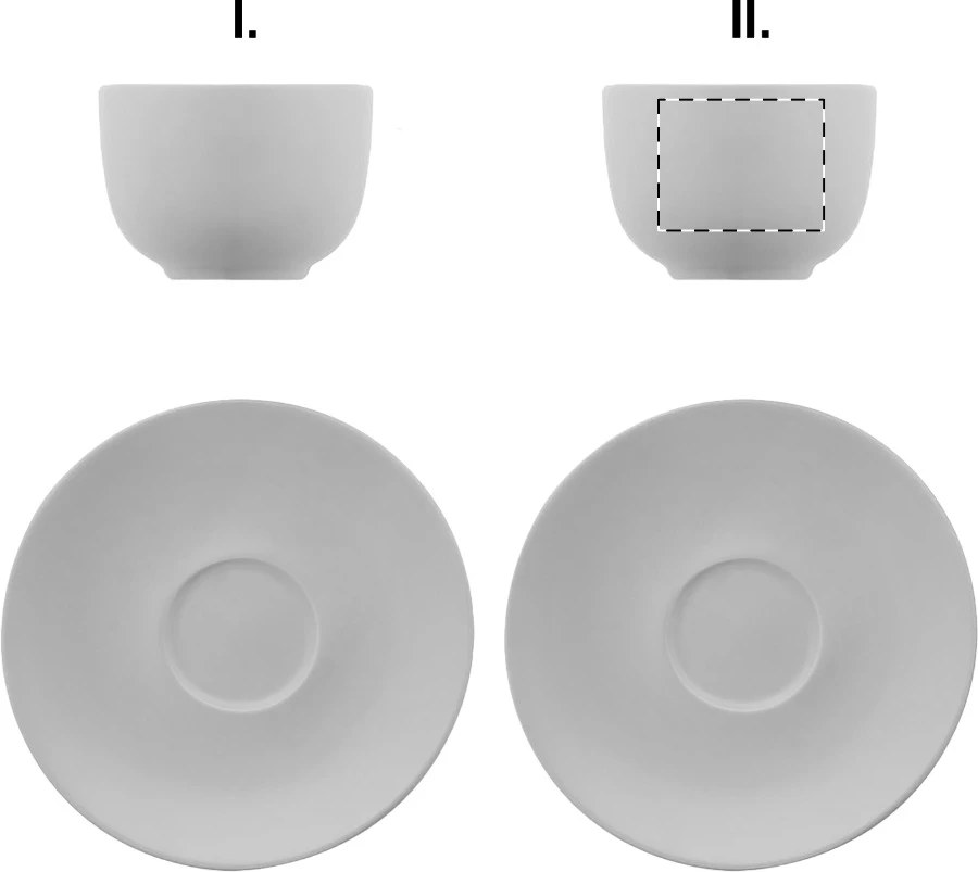Caturra Plus sada šálok na cappuccino – white – tlačová plocha – Šálka 2 - naproti uchu
