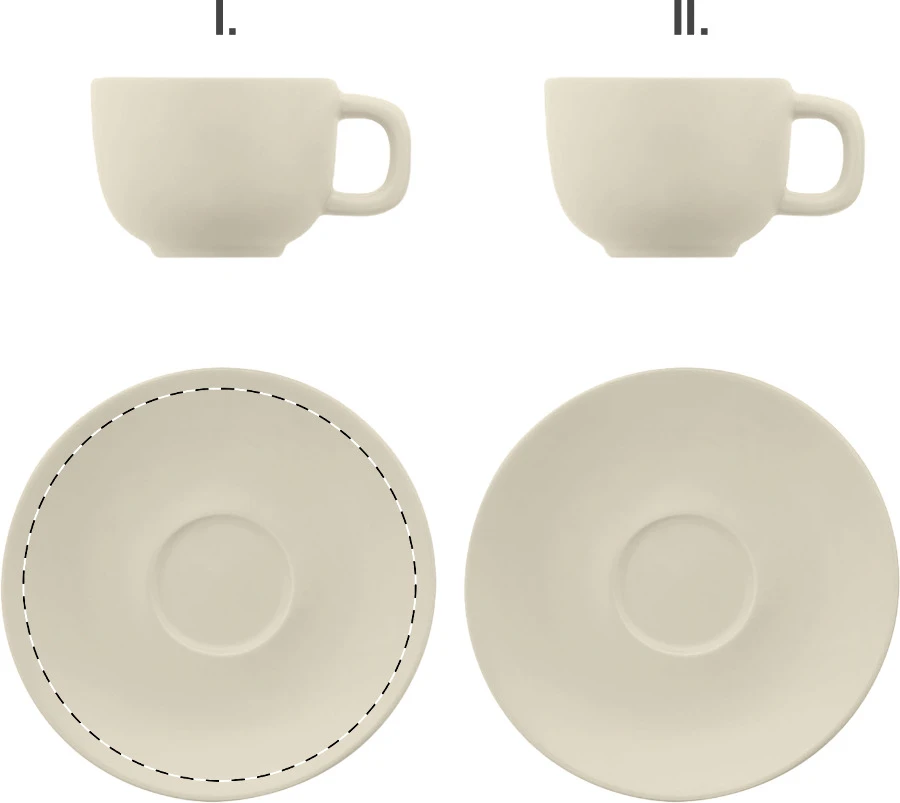 Caturra Plus sada šálok na cappuccino – natural – tlačová plocha – Podšálka 1