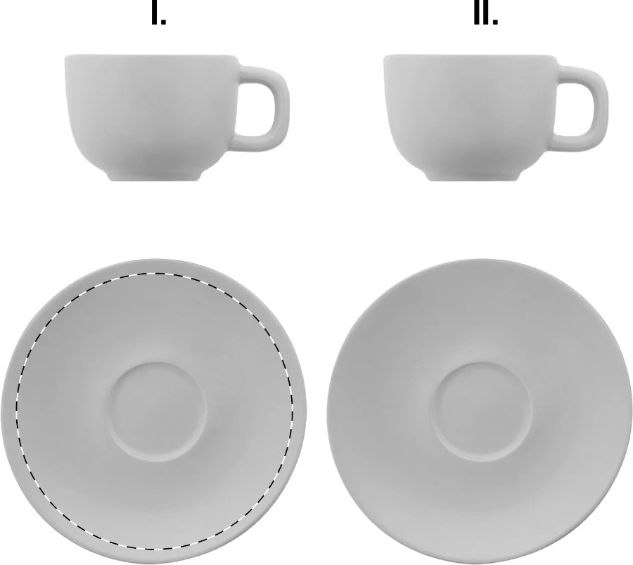 Caturra Plus sada šálok na cappuccino – white – tlačová plocha – Podšálka 1