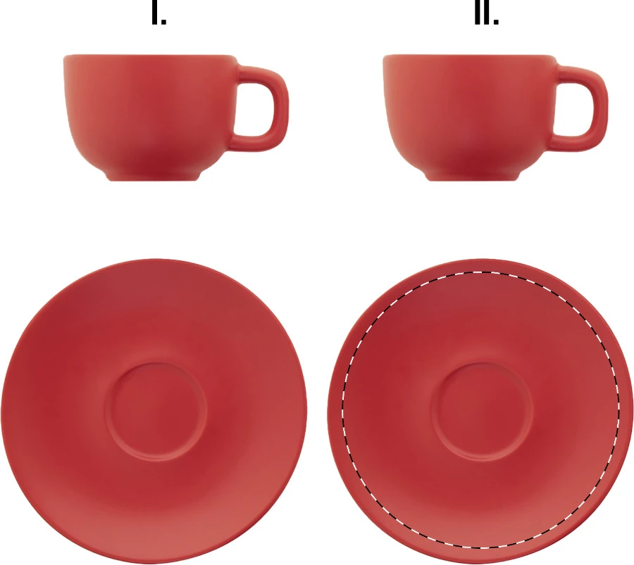 Caturra Plus sada šálok na cappuccino – red – tlačová plocha – Podšálka 2