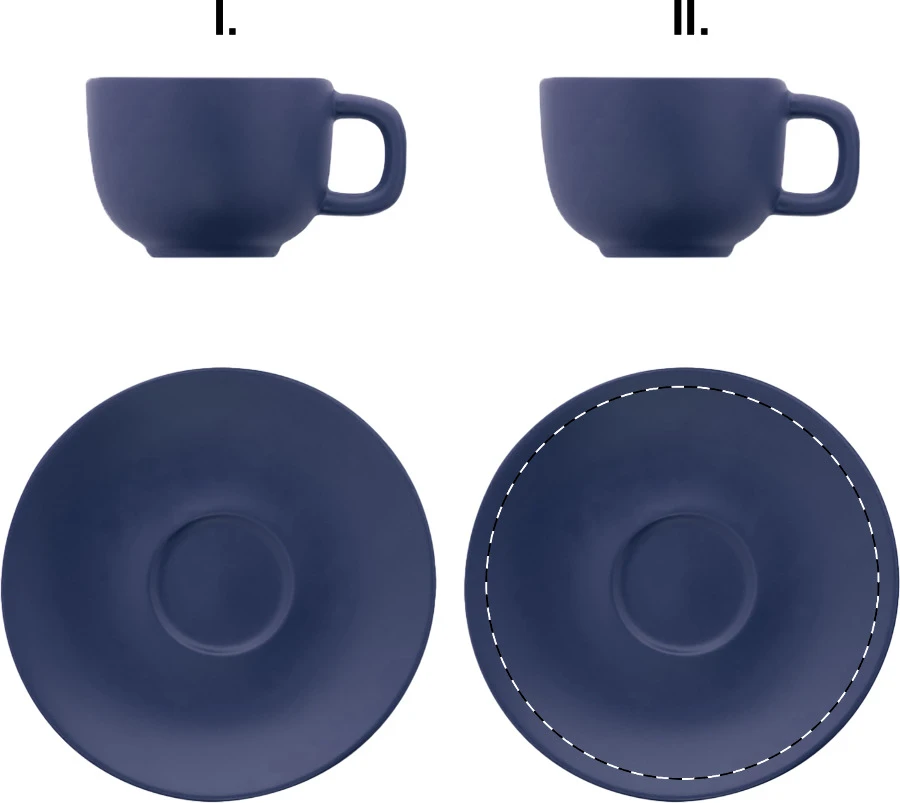 Caturra Plus sada šálok na cappuccino – dark blue – tlačová plocha – Podšálka 2