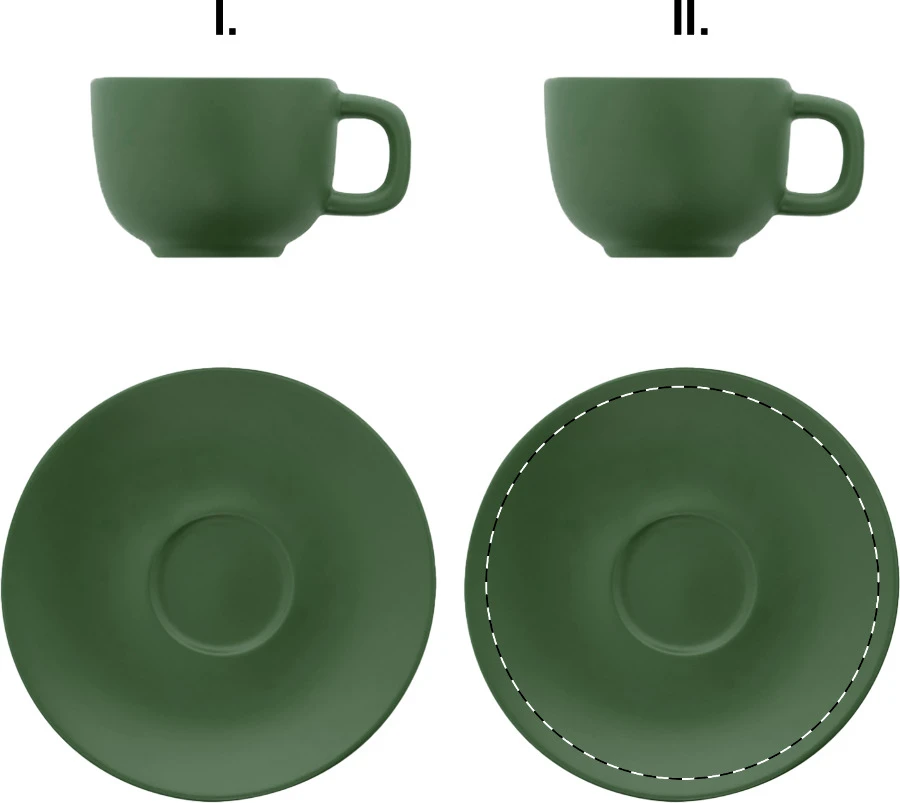 Caturra Plus sada šálok na cappuccino – green – tlačová plocha – Podšálka 2