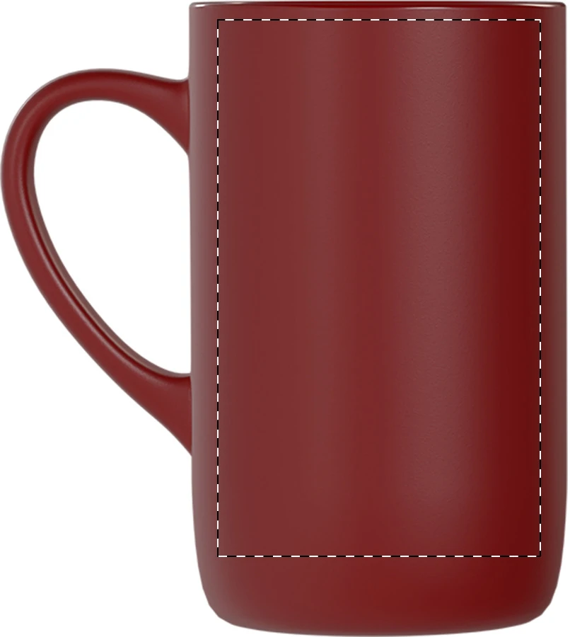 Thalia hrnček – red – tlačová plocha – Ľavák