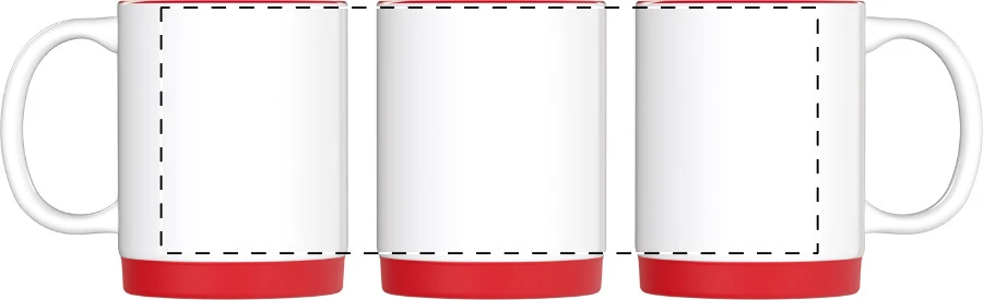 MultiColour Plus hrnček na sublimáciu – red – tlačová plocha – Obal