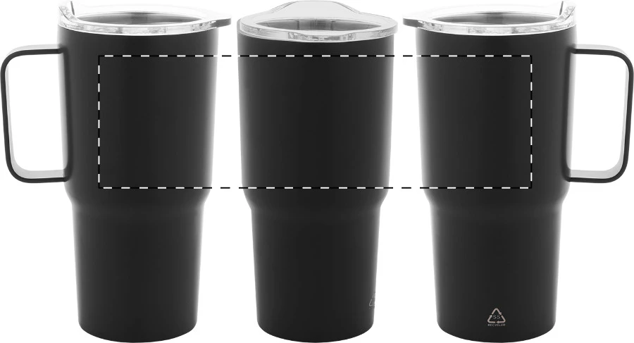 Grabicano termo hrnček – čierna – tlačová plocha – Obal
