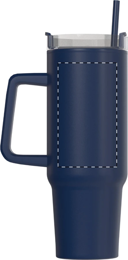Renley termo hrnček – dark blue – tlačová plocha – Ľavák