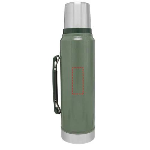 1000ml fľaša Stanley Classic - Stanley 1913® – lesní zelená – tlačová plocha – Bottle back