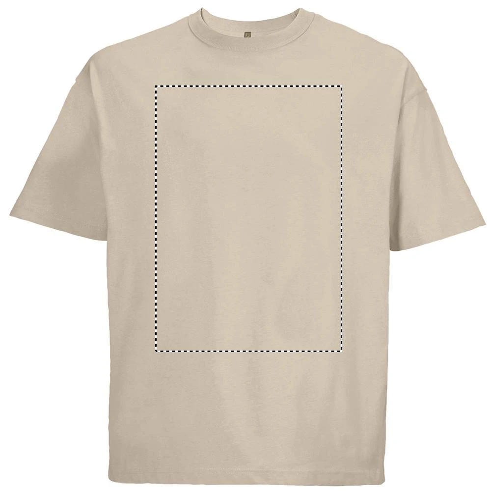 BOXY MEN NADMERNÉ TRIČKO - Sol's – khaki – tlačová plocha – Predná strana