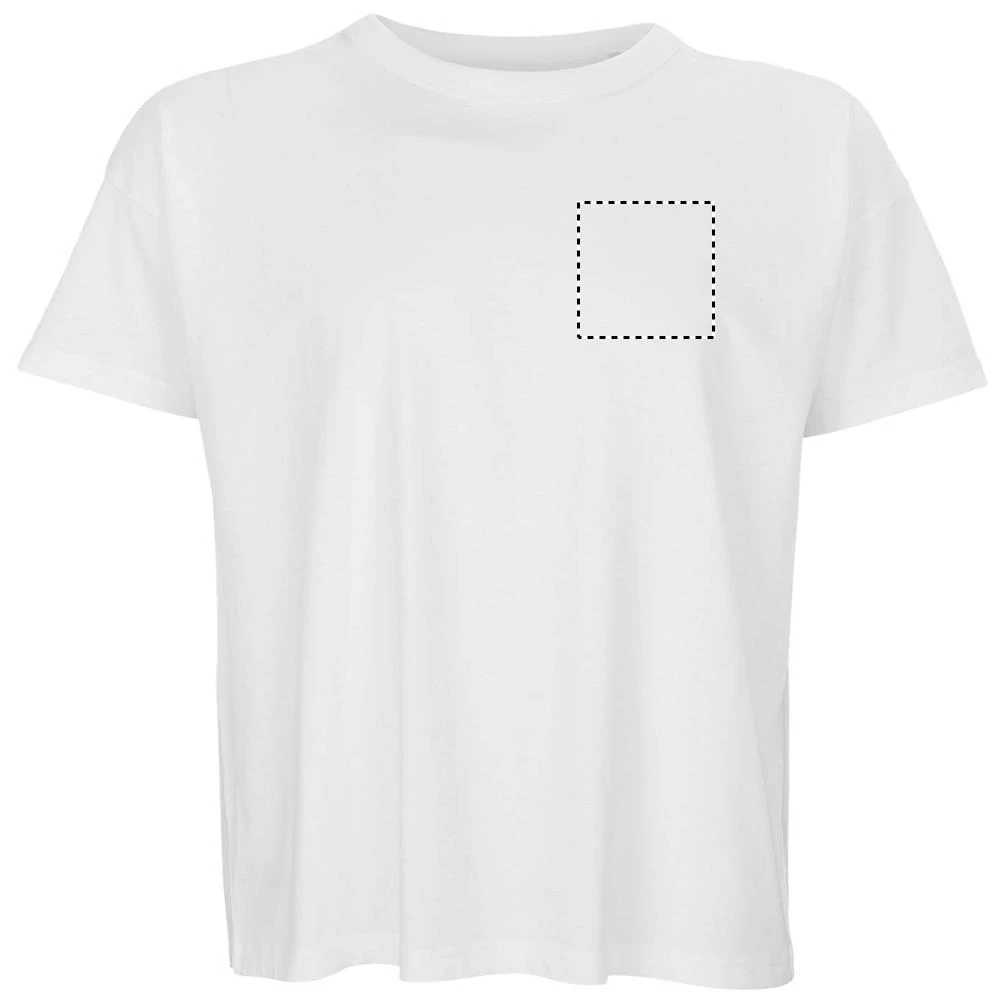 BOXY MEN NADMERNÉ TRIČKO - Sol's – khaki – tlačová plocha – Hruď