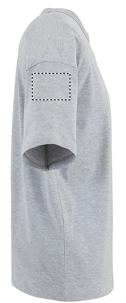 BOXY MEN NADMERNÉ TRIČKO - Sol's – khaki – tlačová plocha – Pravý rukáv