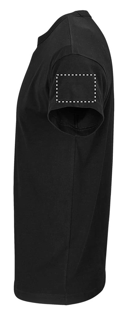 BOXY MEN NADMERNÉ TRIČKO - Sol's – khaki – tlačová plocha – Ľavý rukáv