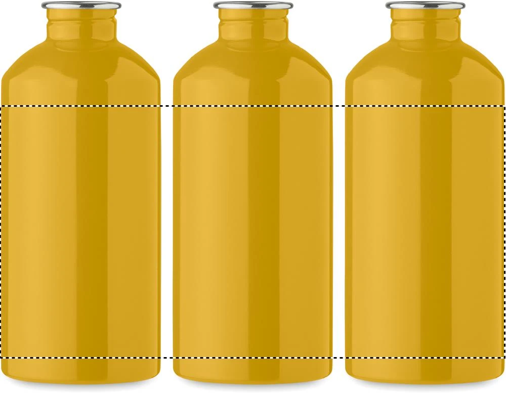 Jednostenná fľaša 500 ml REMID MOSS – ochre – tlačová plocha – Dookola 360°