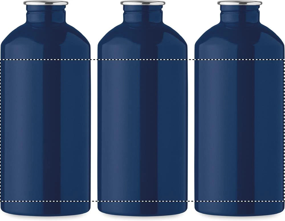 Jednostenná fľaša 500 ml REMID MOSS – francouzská námořnická modř – tlačová plocha – Dookola 360°
