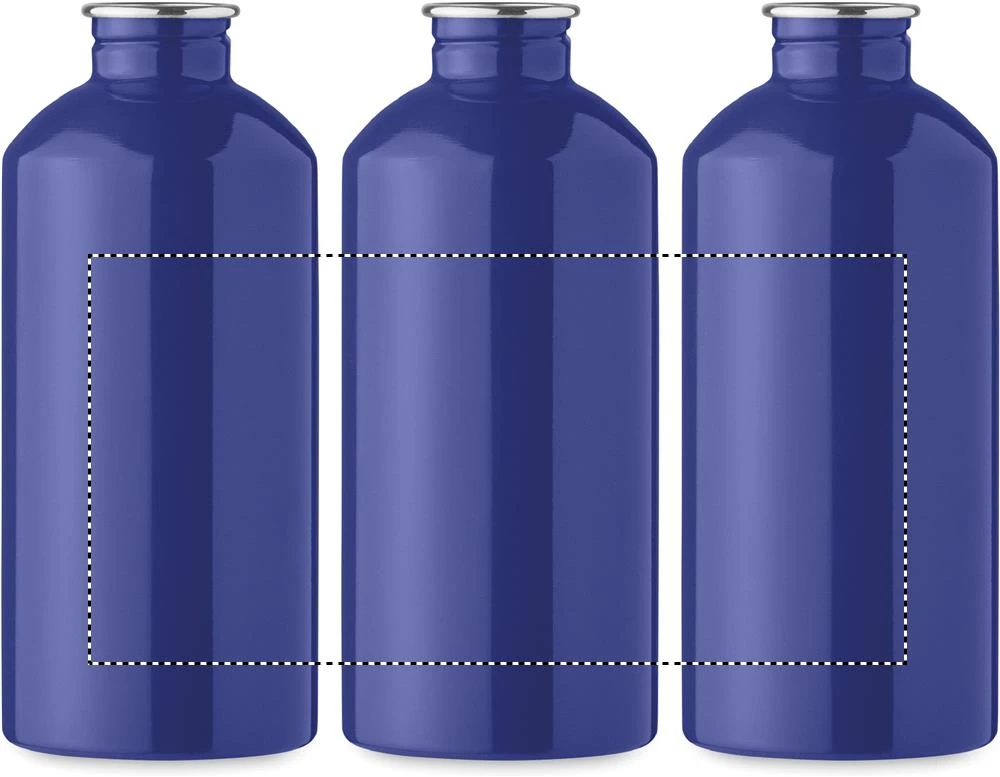 Jednostenná fľaša 500 ml REMID MOSS – modrá – tlačová plocha – Dookola (rotačná sieťotlač)