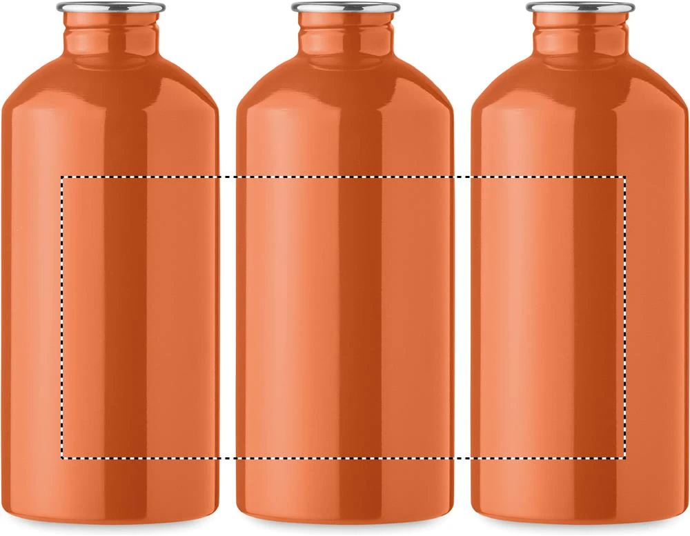 Jednostenná fľaša 500 ml REMID MOSS – oranžová – tlačová plocha – Dookola (rotačná sieťotlač)