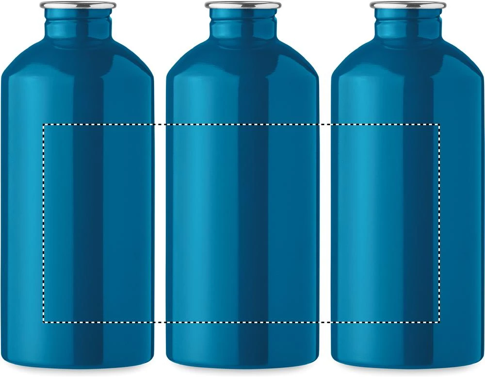Jednostenná fľaša 500 ml REMID MOSS – tyrkysová – tlačová plocha – Dookola (rotačná sieťotlač)