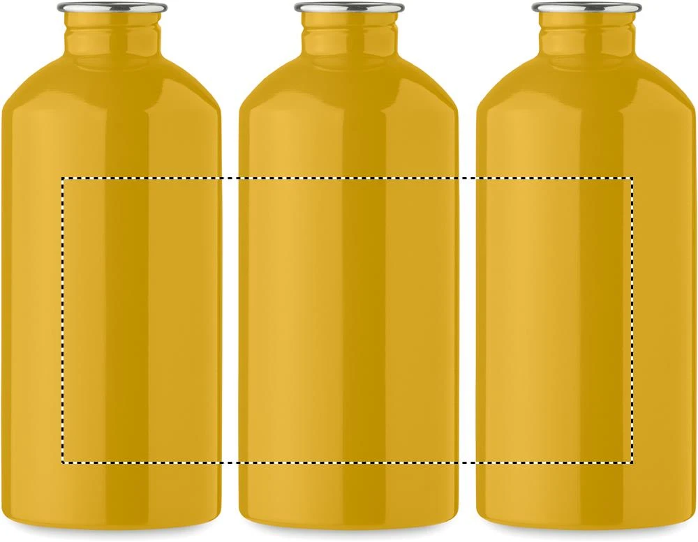 Jednostenná fľaša 500 ml REMID MOSS – ochre – tlačová plocha – Dookola (rotačná sieťotlač)