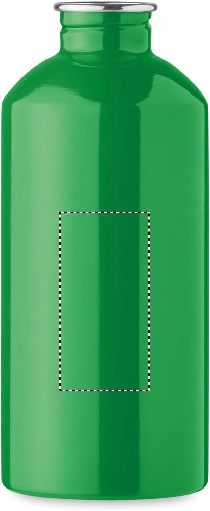 Jednostenná fľaša 500 ml REMID MOSS – zelená – tlačová plocha – Zadná strana