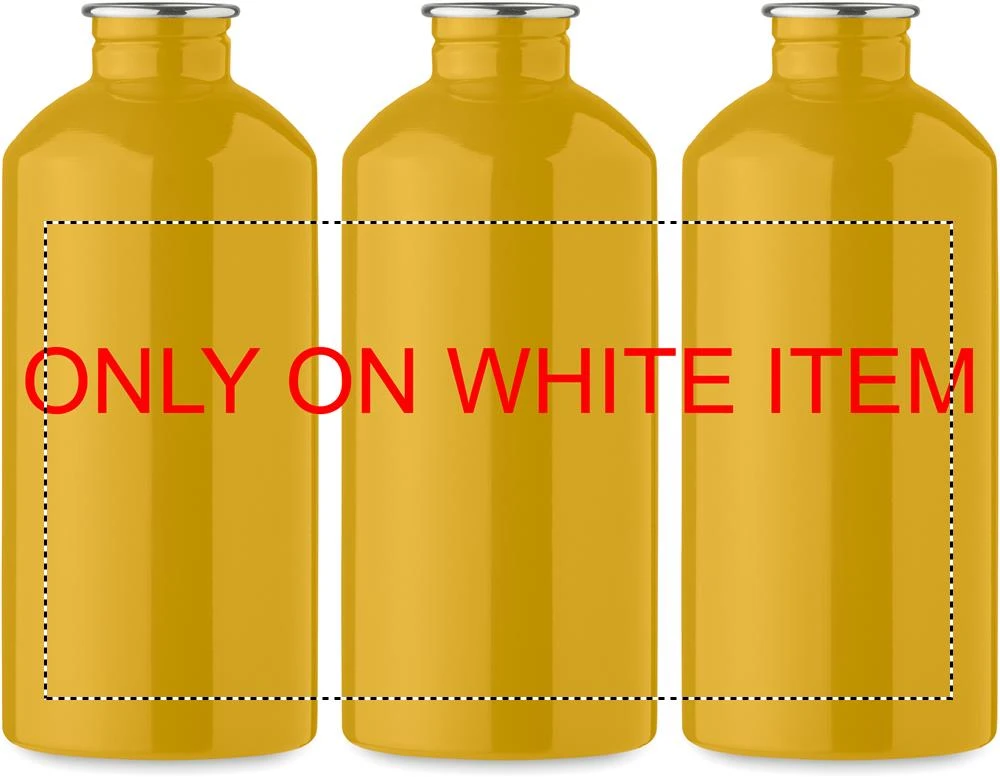 Jednostenná fľaša 500 ml REMID MOSS – ochre – tlačová plocha – Sublimácia
