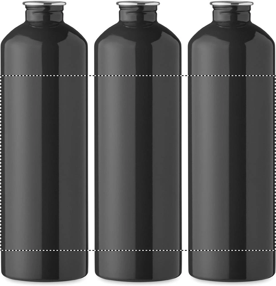 Jednostenná fľaša 750 ml REBIG MOSS – černá – tlačová plocha – 360 LASER