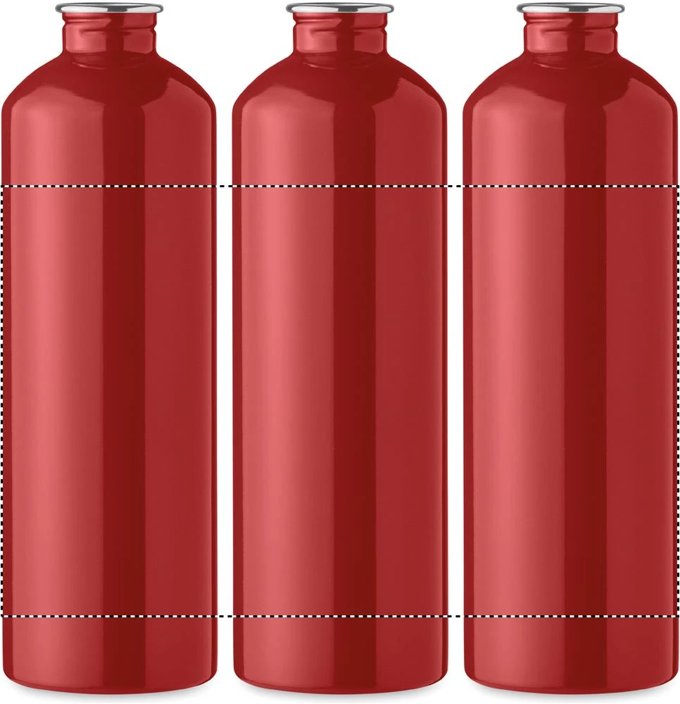 Jednostenná fľaša 750 ml REBIG MOSS – červená – tlačová plocha – 360 LASER