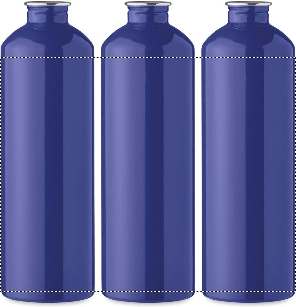 Jednostenná fľaša 750 ml REBIG MOSS – modrá – tlačová plocha – Dookola 360° – digitálna tlač