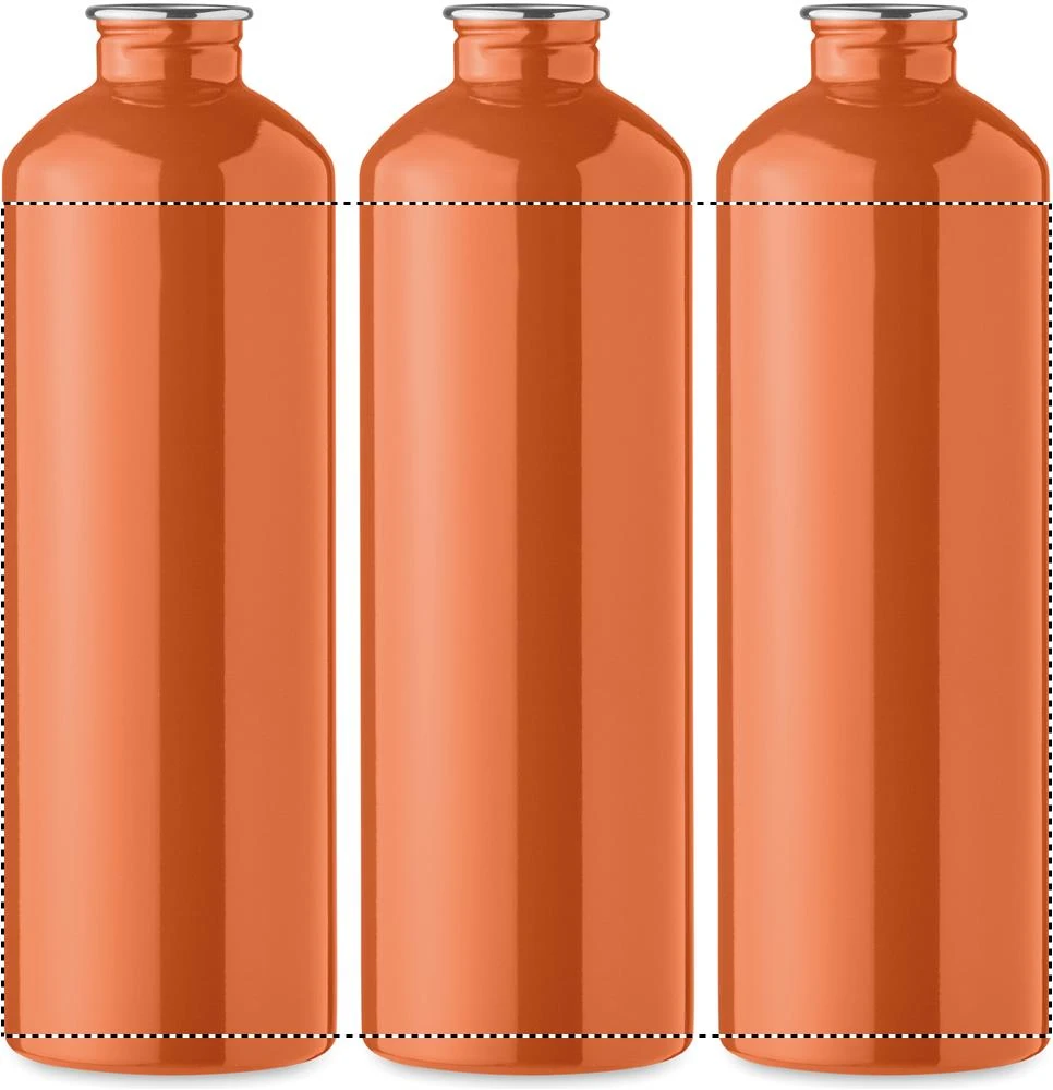 Jednostenná fľaša 750 ml REBIG MOSS – oranžová – tlačová plocha – Dookola 360° – digitálna tlač
