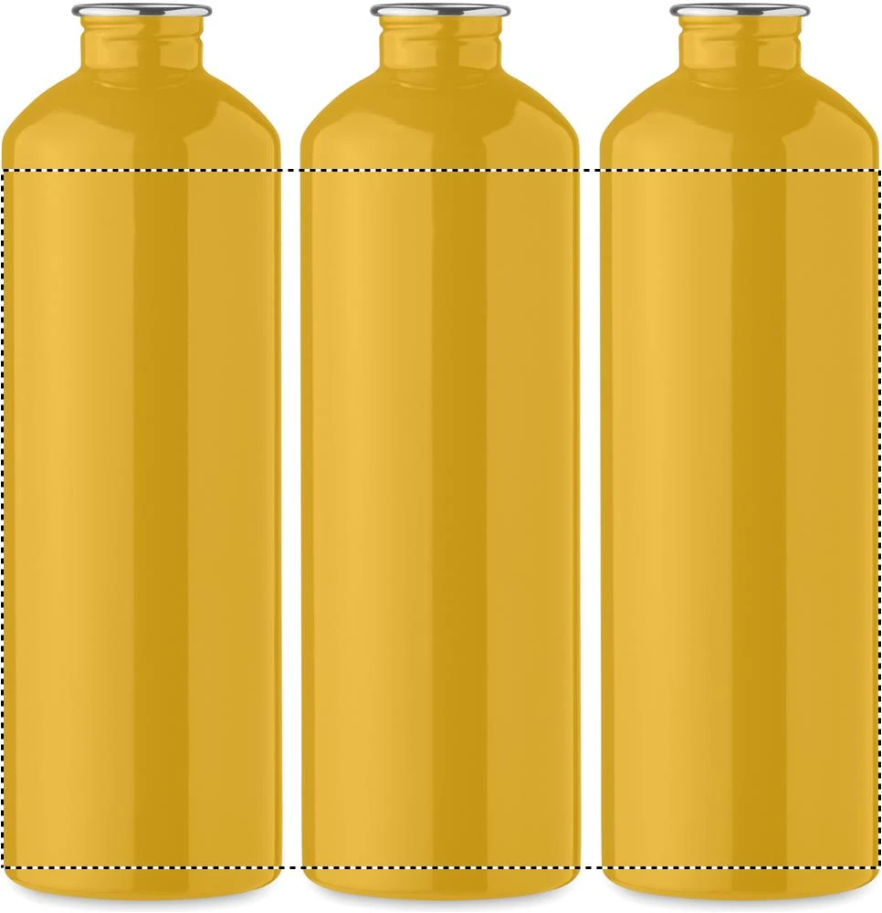 Jednostenná fľaša 750 ml REBIG MOSS – ochre – tlačová plocha – Dookola 360° – digitálna tlač