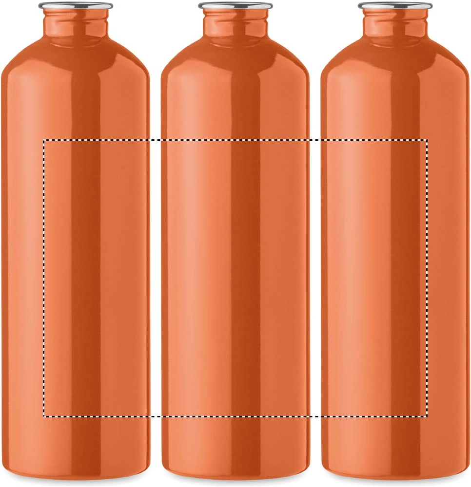 Jednostenná fľaša 750 ml REBIG MOSS – oranžová – tlačová plocha – Dookola (rotačná sieťotlač)