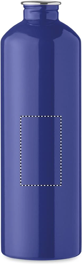 Jednostenná fľaša 750 ml REBIG MOSS – modrá – tlačová plocha – Predná strana