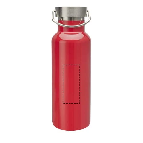 Fľaša na vodu 500 ml Thor – červená – tlačová plocha – Predná strana