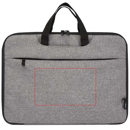 Obal na notebook 2 v 1, 3 l Libra – žíhaná šedá – tlačová plocha – Predná strana