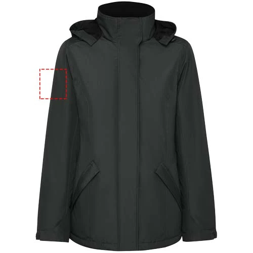 Dámska zateplená softshellová parka Notus - Roly – tmavě olověná – tlačová plocha – Pravý biceps