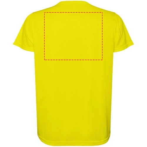 Pánske tričko s krátkym rukávom Estoril - Roly – fluorescenční žlutá – tlačová plocha – Zadná strana
