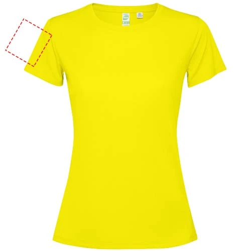 Dámske tričko s dlhým rukávom Extreme - Roly – fluorescenční žlutá – tlačová plocha – Pravý biceps
